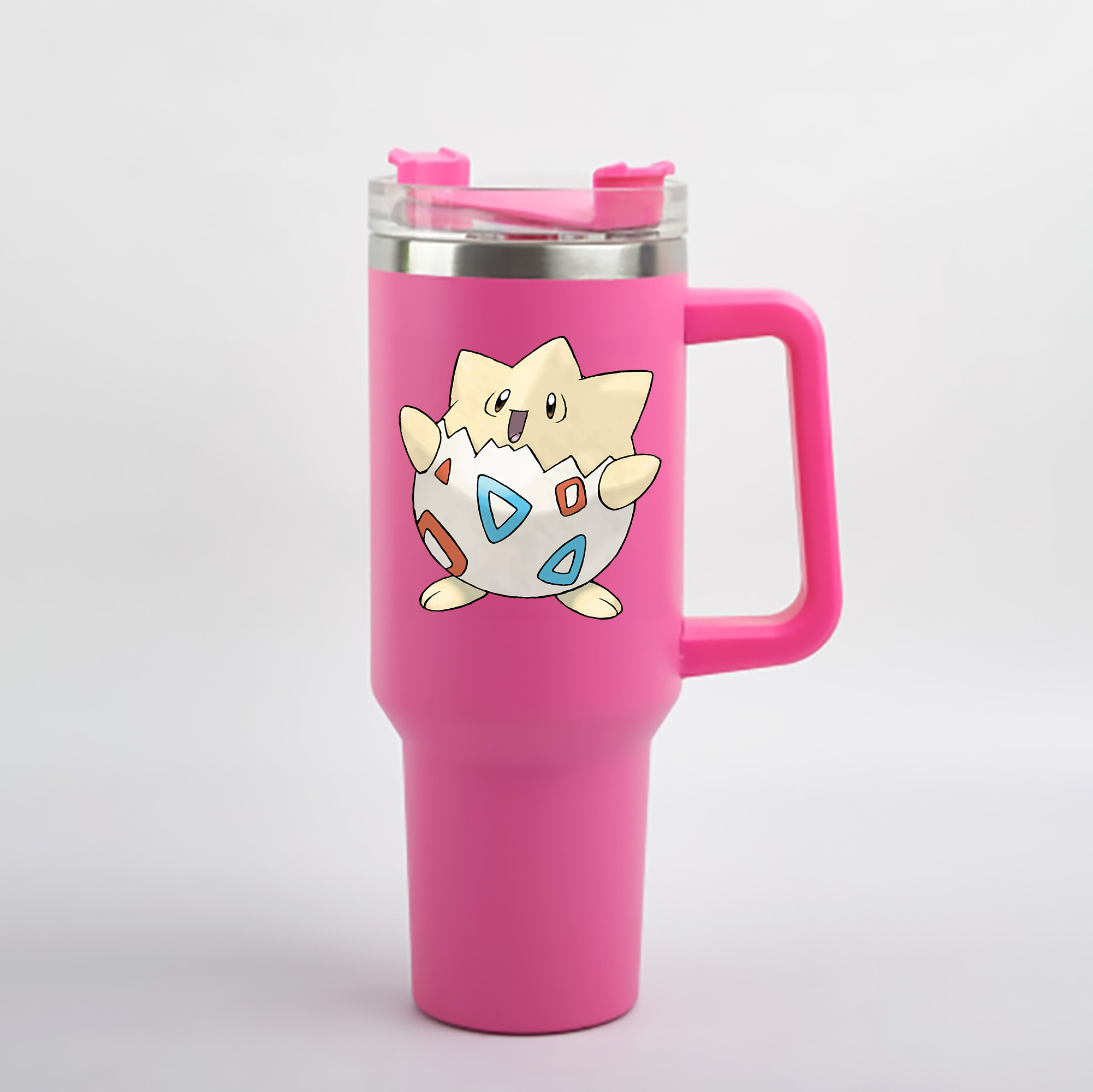 （画像用） ポケットモンスター Pokémon 1200mL車用タンブラー - クリスタルステッカー（プラスチックストロー付き）